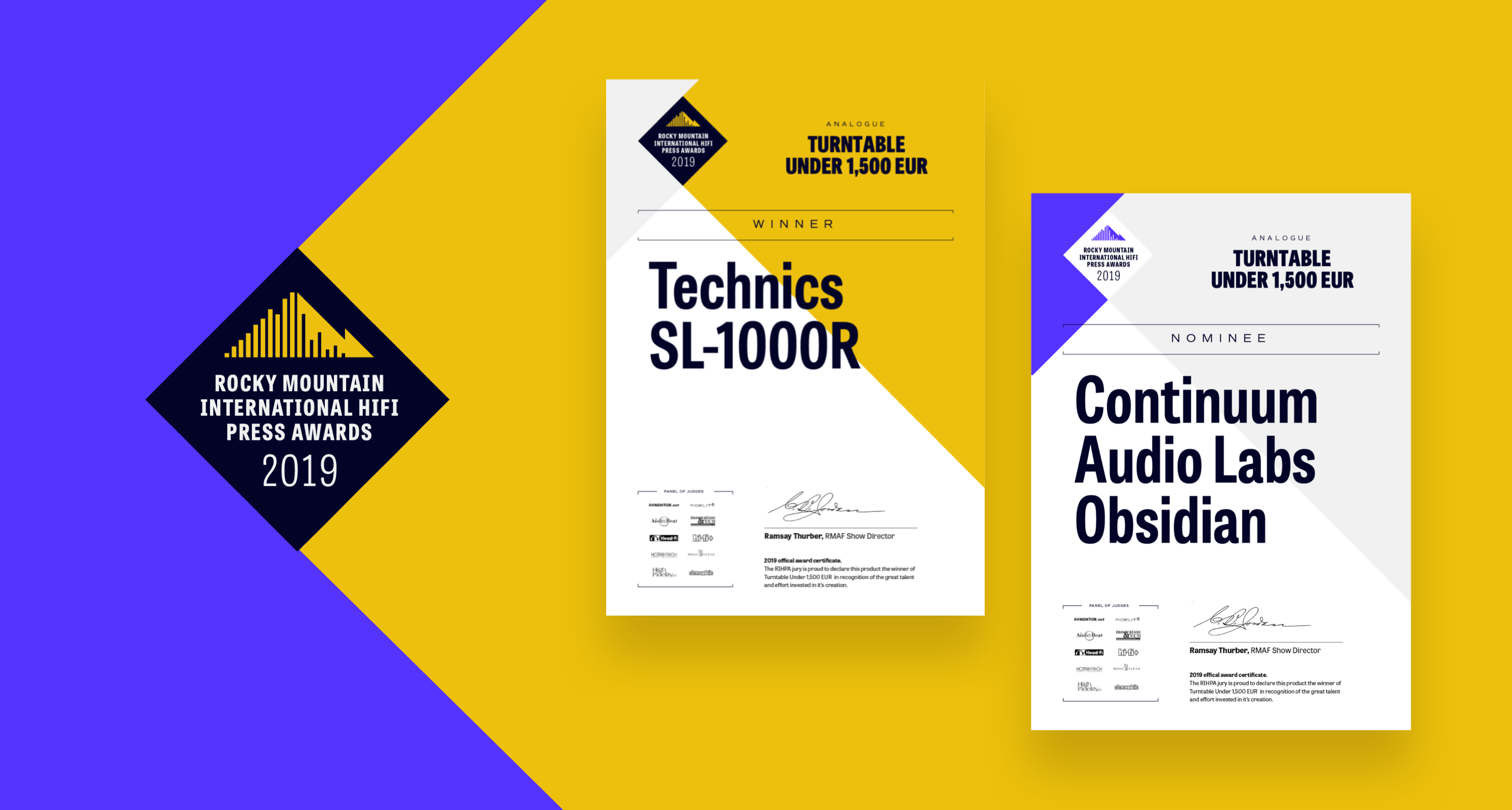 Nominations for the RMAF 2019 press awards for turntables under 1,500 Euro