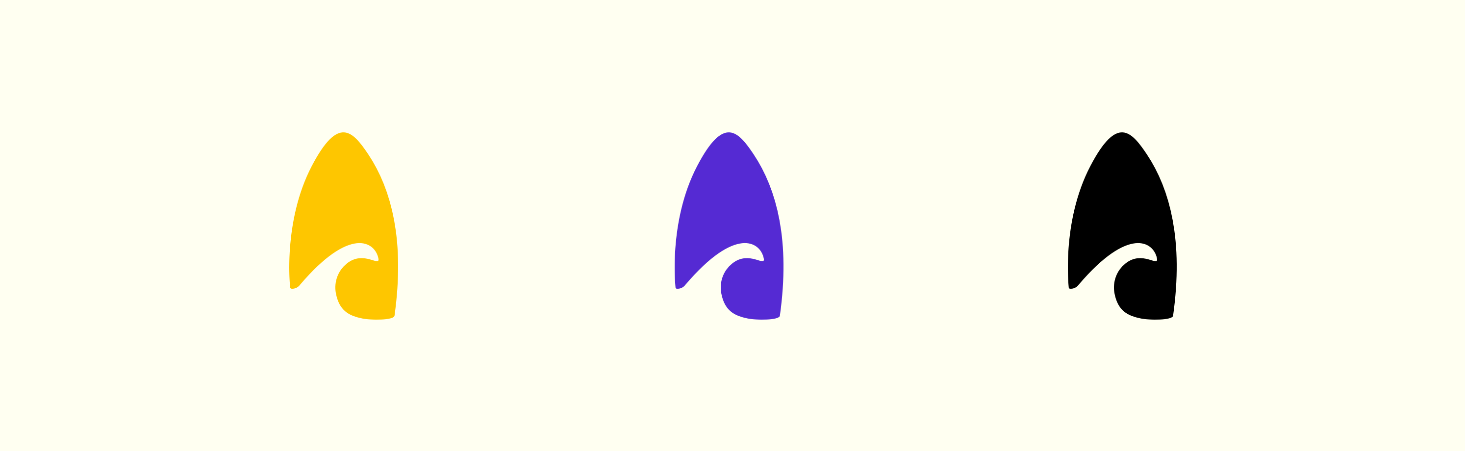 A purple surfboard sits on a lemon background